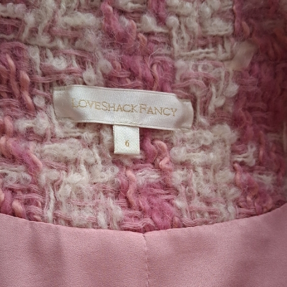 LoveShackFancy Armstrong Coat Pink Hills Tweed. - Picture 9 of 16